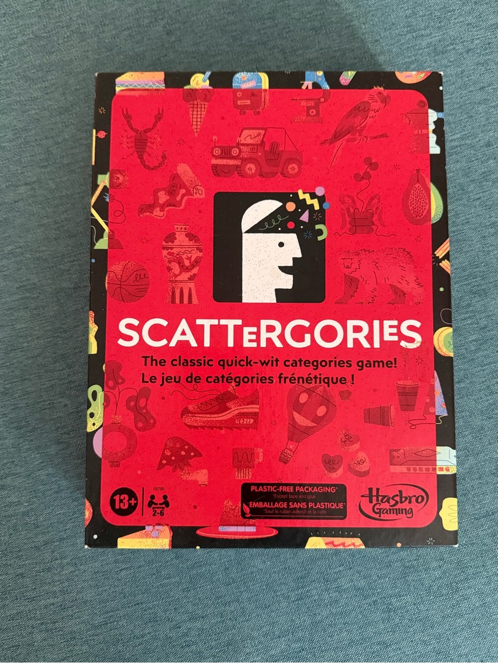 Hasbro Scattergories Party Game - Red with Multicolor Accents
